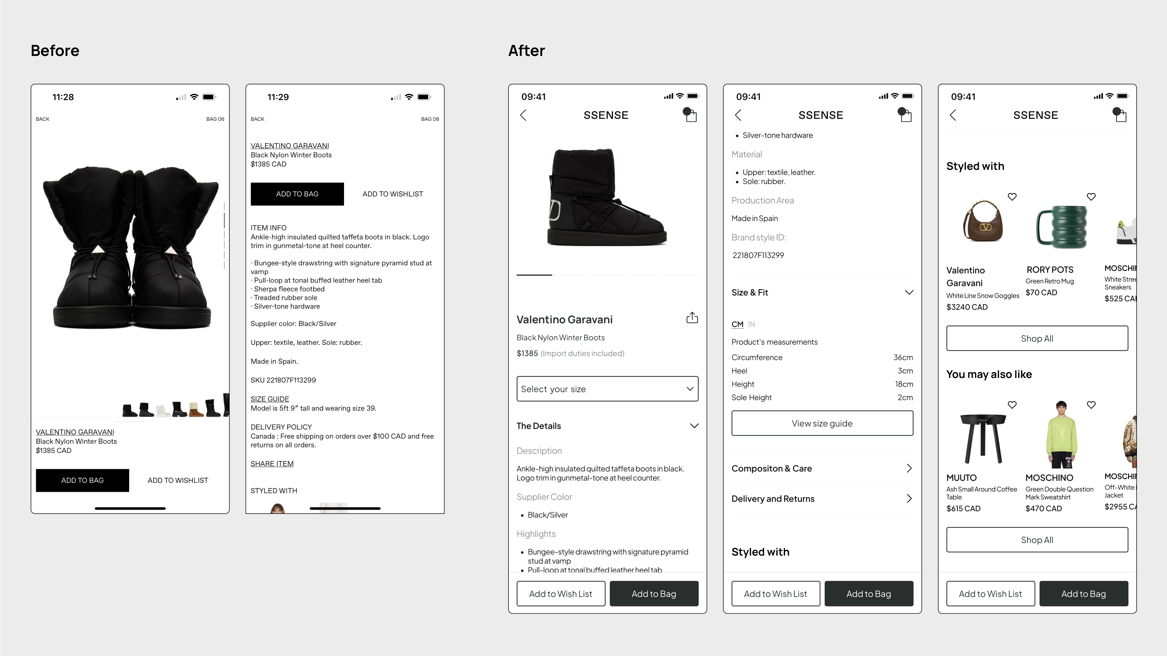 SSENSE design process