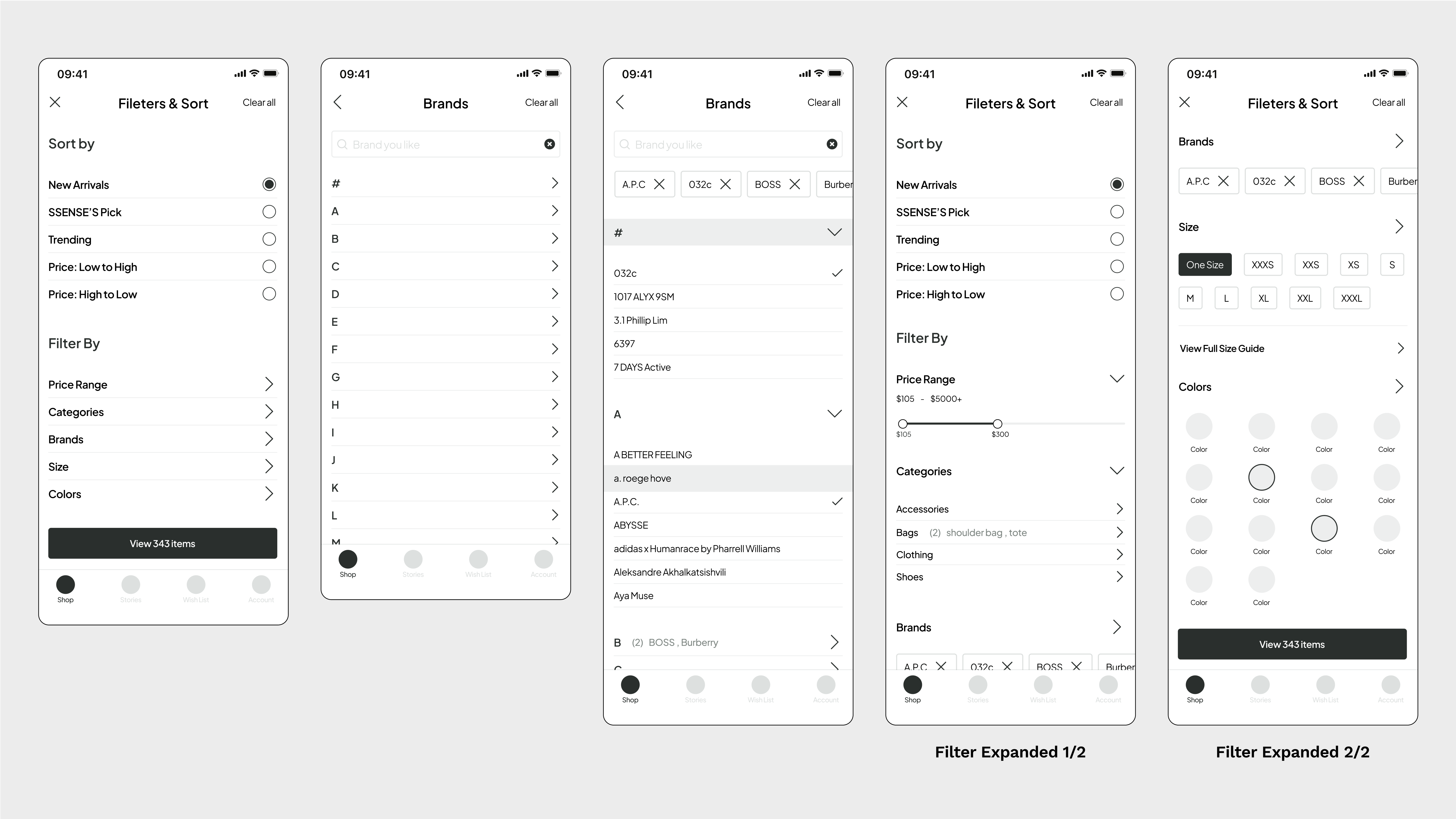 ssense wireframe 3